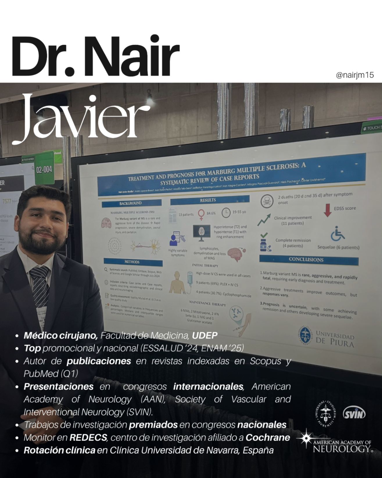 Flyer de Dr. Nair Javier