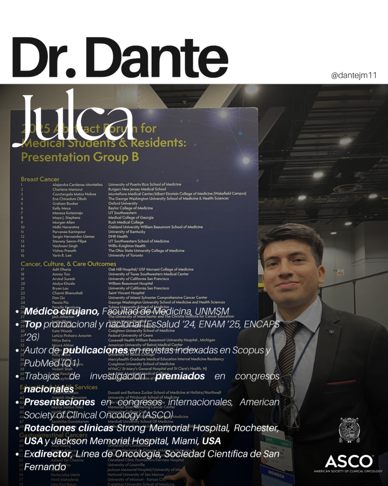 Flyer de Dr. Dante Julca