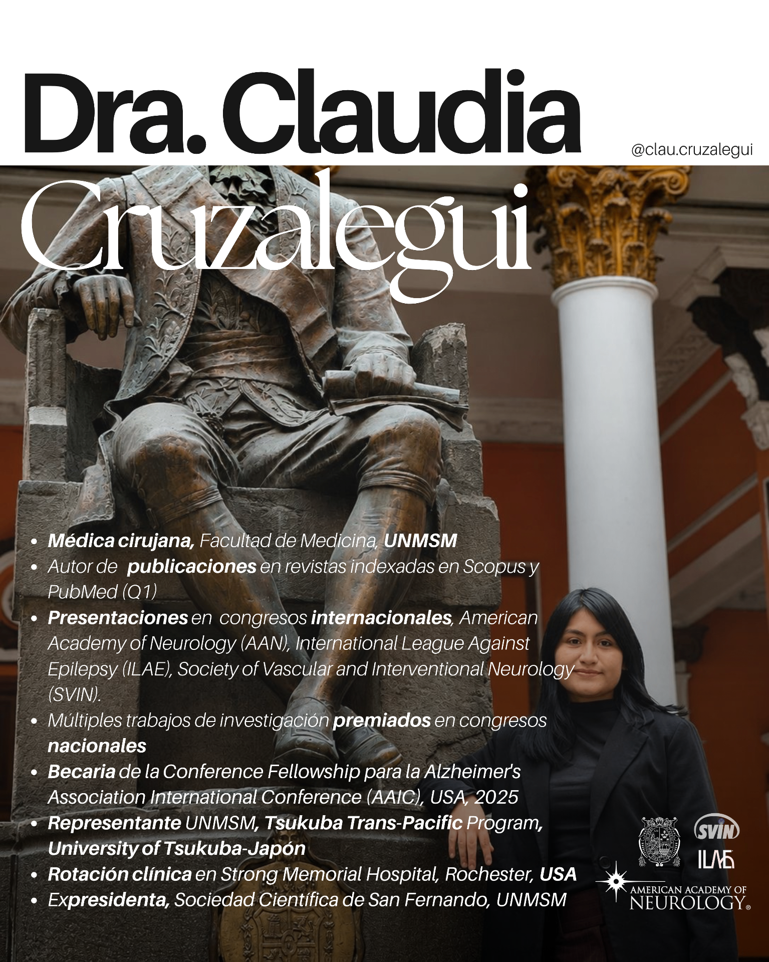 Flyer de Dra. Claudia Cruzalegui